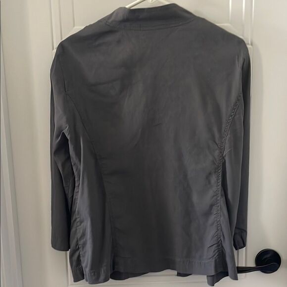 Eileen Fisher Gray Linen Blend Women's Jacket - Picture 4 of 4